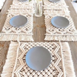 Custom Dining Table Place Mat Macrame Placemats Coaster