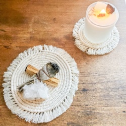 Large 12 Mat Macrame Table Round Placemat Coaster