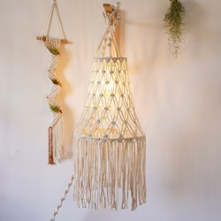 Macrame Hanging Light Lamp Shade