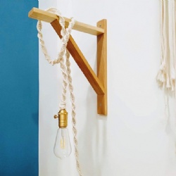 Cotton Rope Cord Macrame Hanging Pendant Light