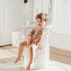 Hand Woven Cotton Macrame Chair Hammock Baby Swing