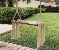 Outdoor Hand Woven Cotton Macrame Swing Chair