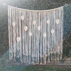 Handmade Macrame Tapestry Backdrop Curtain