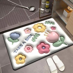 3d printed carpet Anti Slip Polyester Bathroom Rug