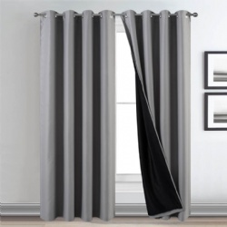 Hotel blackout customized size grommet curtain