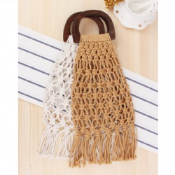 Women Tote Bucket Macrame Handbag Beach Bag