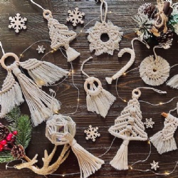 Woven Christmas Decorations Macrame Wall Hanging Kits