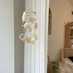 Boho Handcrafts Shell Macrame Mobile Hanging Room Decor