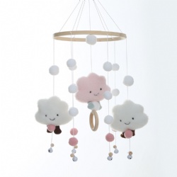 Custom Cute Cloud Macrame Baby Room Wall Hanging Mobile