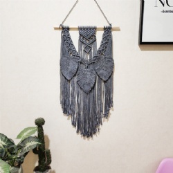 Handmade Home Decoration Colorful Macrame Art Feather Wall Hanging