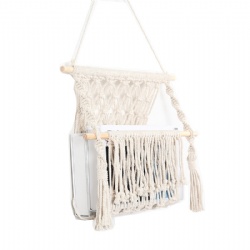 Macrame Storage Magazine Book Holder