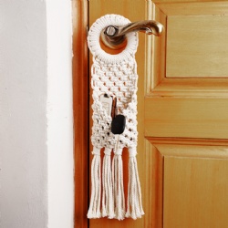 Macrame Wall Door Keychain Holder