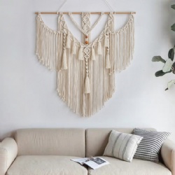 Cotton Handmade Beads Large Tapestry Macrame Wall Hanging