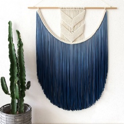 Dip Dyed Large Macrame Wall Hanging Tapestry