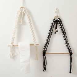 Bathroom Wall Hanging Macrame Shelf Toilet Paper Holder